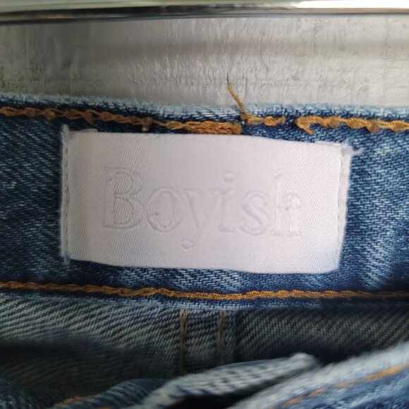 Boyish by Her The Tommy High-Rise Destroyed Frayed Hem Denim Jeans. Size 29 - Picture 5 of 10
